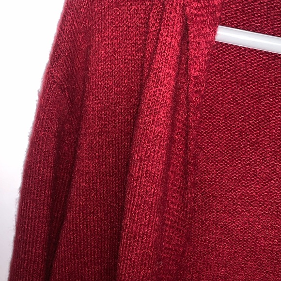 [S] F21 Red Hooded Cardigan - Picture 6 of 11